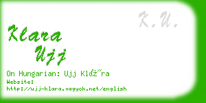 klara ujj business card